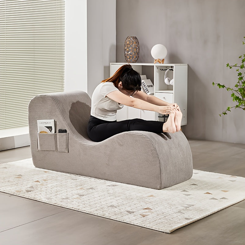 Ergonomically Designed Yoga Lounger Chair for Adults, Featuring a Corduroy Cushioned Sponge And a Non-Slip Base, Suitable for Indoor And Outdoor Use in Bedrooms And Living Rooms, Complete with a Cushion Pillow
