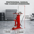 Manual Tire Changer with Bead Breaker Portable MountDemount Tool for 4 to 165 Tires Truck Car Motorcycle Red