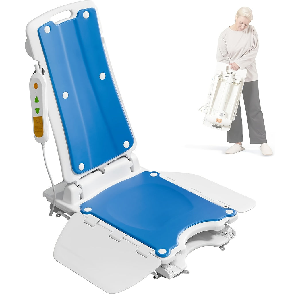 Lightweight Electric Patient Transfer Chair Lift, Fall Assist Medical Device for Elderly, Remote Control Floor Lift for Disabled, Stable Suction Cup Base, 300LBS Weight Capacity, 23 LBS Item Weight