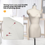 Bonnlo Female Sewing Mannequin, Size 6 Professional Dress Form for Display and Tailor Design, Height Adjustable Torso with Stable Metal Base