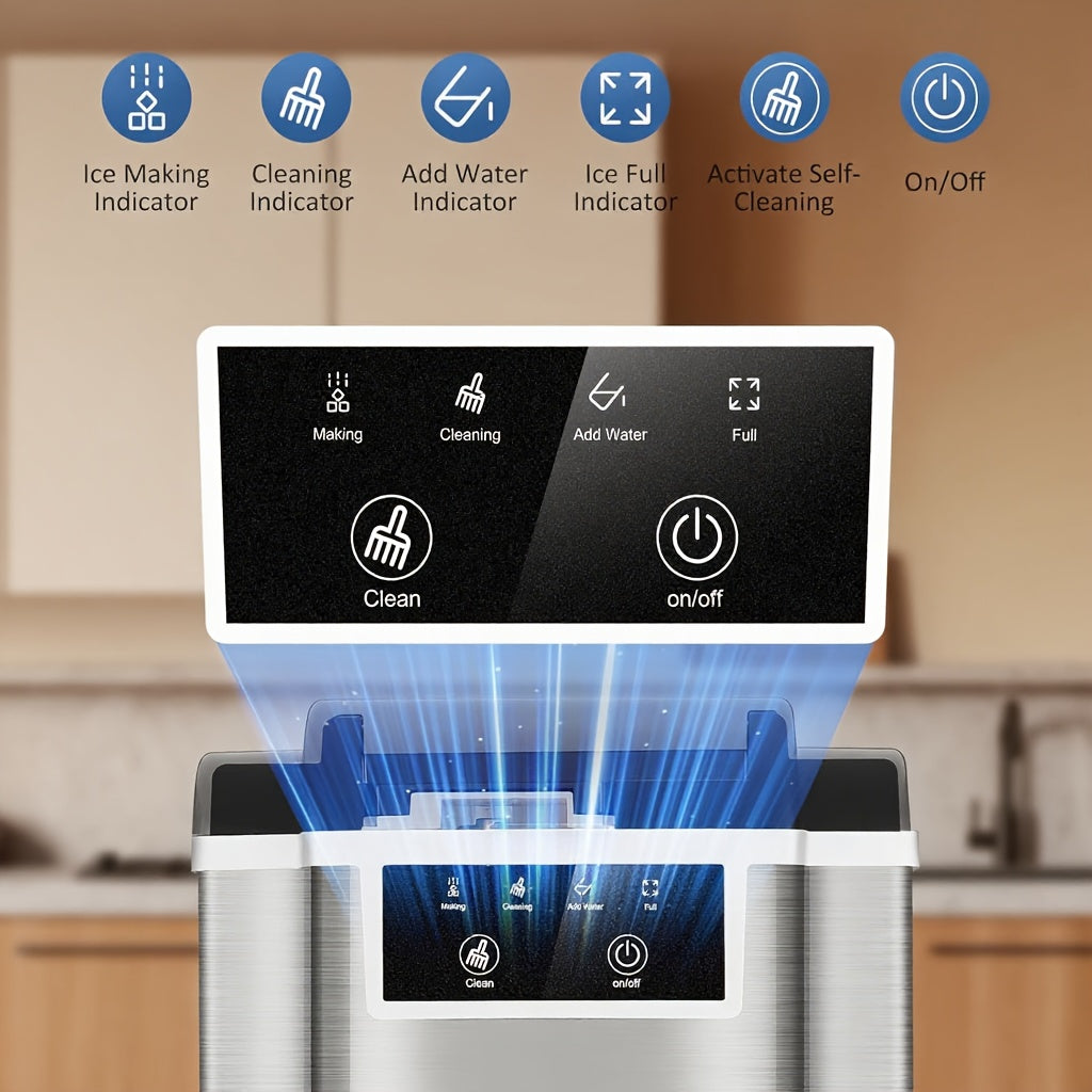 ADVWIN 3-In-1 Water Cooler Dispenser with Ice Maker, 35Lbs/24H, Top Loading 3 Or 5 Gallon, Ice Maker Machine for Home Office, Hot And Cold Water Dispenser, Child Lock