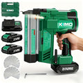 KIMO 20V Brushless Cordless Brad Nailer And Staple Gun, 2-in-1 Power Tool Kit with 2 Batteries, Fast Charger, 1000pcs 18G Nails & Staples for Woodworking, Carpentry, And DIY Projects