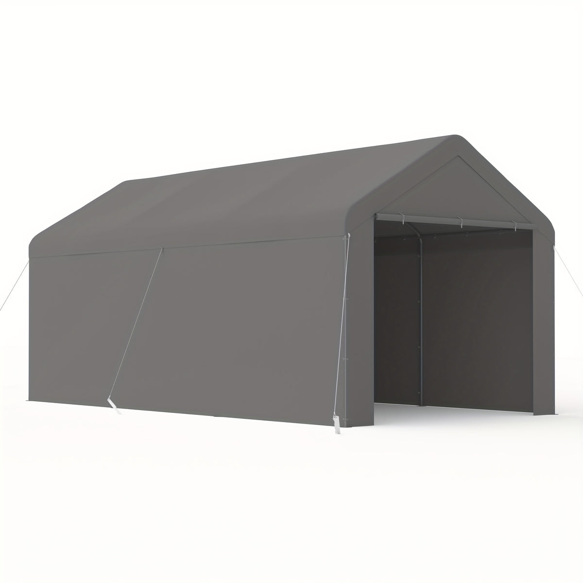 10x20 Carport Heavy Duty Portable Garage Shelter Metal Car Canopy Tent with UV-Resistant & Weatherproof Top Cover for RV & Vehicles