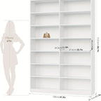 FULTRU 83.6" Tall 7-Tier Bookshelf & Bookcase - Heavy-Duty, Black Modern -Standing Bookcase with 14 Open Shelves, Easy Assembly, Book Shelves, Shelves For Wall, Book Shelf Organizer, Book Organizers And Storage, Shelf For Bedroom, Book Shelf For Bedroom,