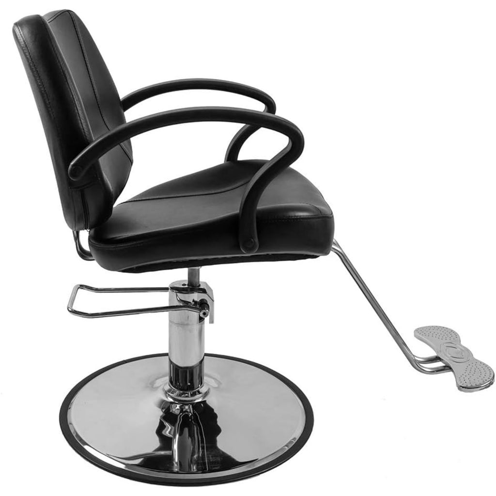 High-Quality Hydraulic Barber Chair with a 6-Inch Adjustable Seat Height, 360-Degree Rotating Salon Chair, Capable of Supporting Up to 330 Pounds, Suitable for Male And Female Hairstylists, Heavy-Duty Hydraulic Salon Chair in Black