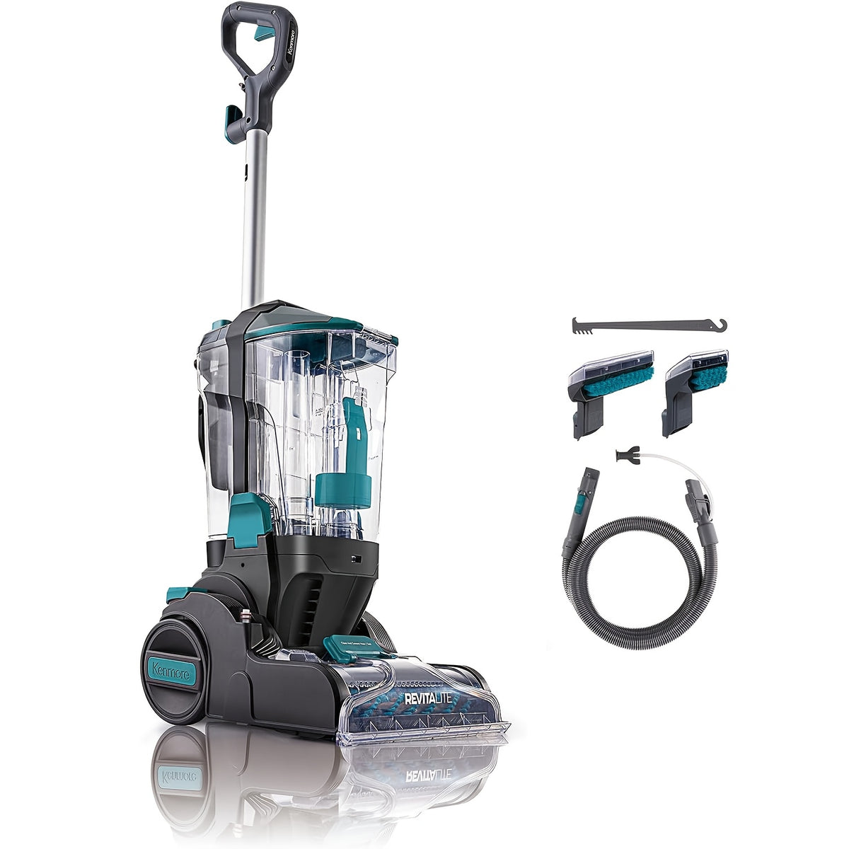 [Carpet Cleaner Machine] Kenmore Carpet Cleaner Machine, Deep Cleaner & Carpet Shampooer, Dual Powered Brushroll, 8ft Hose & Removable Head for Deep Cleaning Rugs, Upholstery & Stairs | 108oz/47oz Dual Tank, 25ft Cord, Lightweight | 2 Attachments