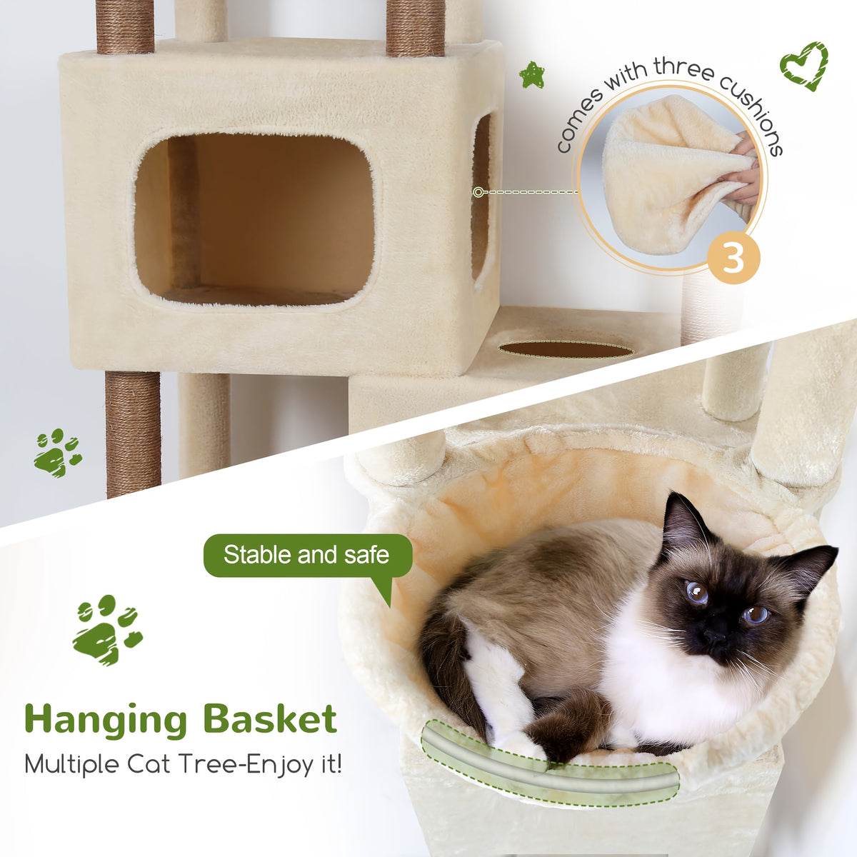 A Robust 85-Inch Cat Tree Designed for Larger Felines, Featuring a Spacious Condo, Sisal Scratching Post, Ramp, And Perch, Suitable for Cats Over 20 Lbs. Ideal for Homes with Multiple Cats, Including Maine Coons
