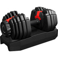 Costoffs 15-in-1 Quick-adjust Dumbbell, 1-sec Adjustable Weights From 5LBS To 52.5LBS, Space-saving Design For Home Gym, Black&Red