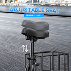 DYU 350W 14" Folding Electric Scooter with Seat - 20-Mile Range, 36V 7.8Ah Battery, Rear Basket & Double Disc Brakes, Compact Portable E-Scooter for Adults, Urban Commuting & Long-Distance Travel, Scooter Electric Fast