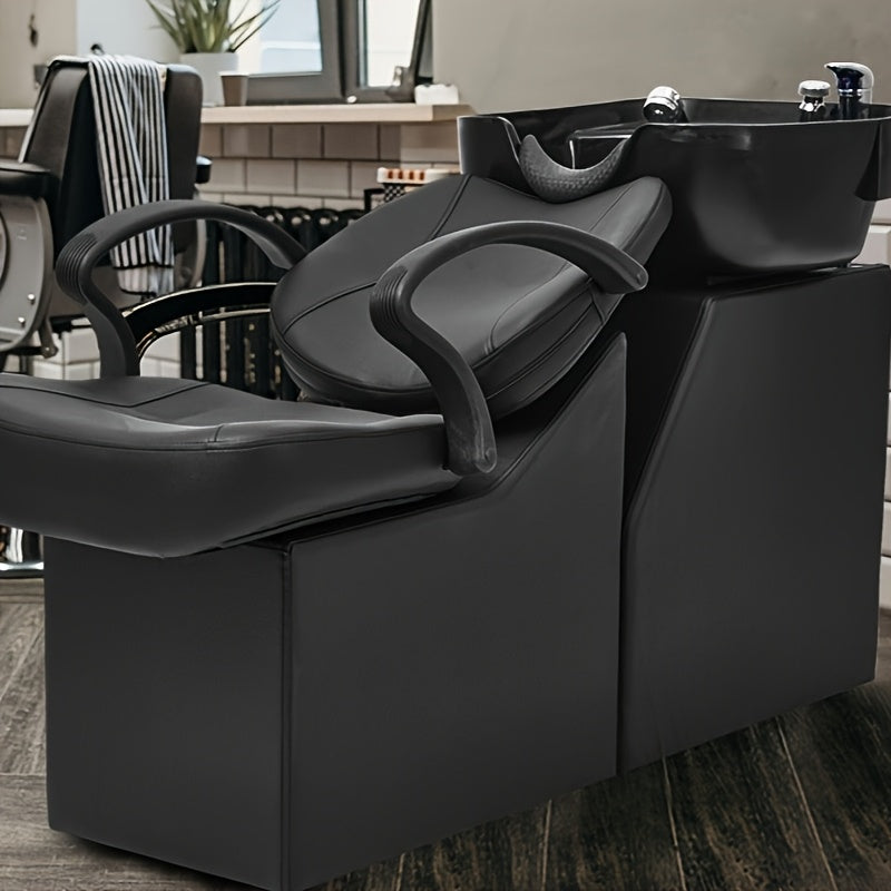Shampoo Barber Backwash Chair, ABS Plastic Shampoo Bowl Sink Chair for Spa Beauty Salon, Hair Washing Tray for Sink At Home, Hairstylist Essentials