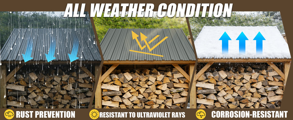 [Waterproof Metal Siding] 72.85''X18.9''/61.02''X18.9'' Corrugated Galvanized Metal Roofing Panels And 1 Pair Of Gloves, Waterproof Metal Siding Panels For Outdoor House, Storage, Chicken Coop, Garage, And Shed, 20pcs/15pcs/10pcs