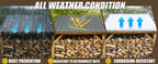 [Waterproof Metal Siding] 72.85''X18.9''/61.02''X18.9'' Corrugated Galvanized Metal Roofing Panels And 1 Pair Of Gloves, Waterproof Metal Siding Panels For Outdoor House, Storage, Chicken Coop, Garage, And Shed, 20pcs/15pcs/10pcs