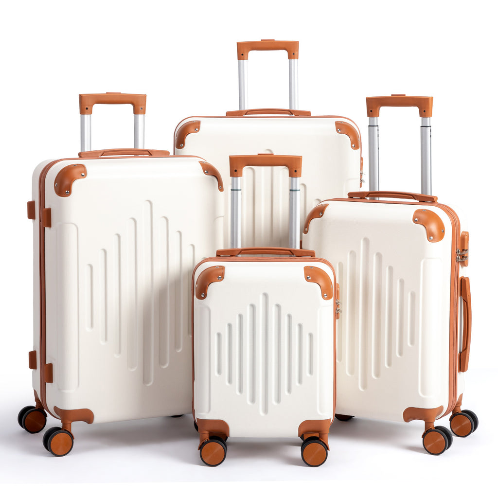 4 Pc Luggage Sets, Durable Hard Shell 4 Piece Set Suitcase with Spinner Wheels, Hardside Lightweight Luggage set, Large Travel Luggage Set (16"20" 24" 28"), mixed color