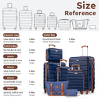 Suitcase Travel Set in 7 Pieces for Carry-On and Checked Trips Across 13 16 20 24 and 28 Inch Sizes