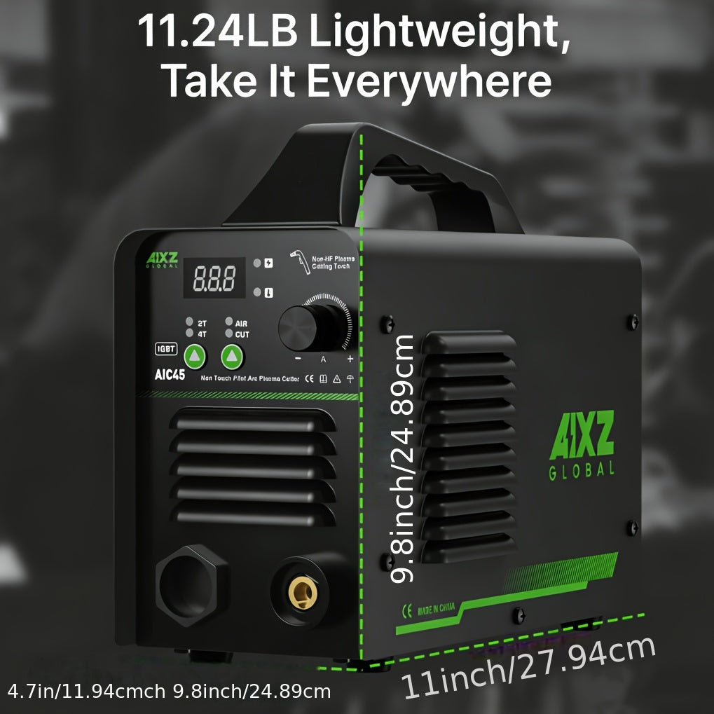 (Each Accessory Is Sold Separately) The AIXZ AIC45II Plasma Cutter Features Non-contact And Non-high-frequency Arc Ignition. It Is A 110V Digital Display Portable Metal Cutting Machine with 2T/4T Functions. The Fourth Option "supplies" Refers