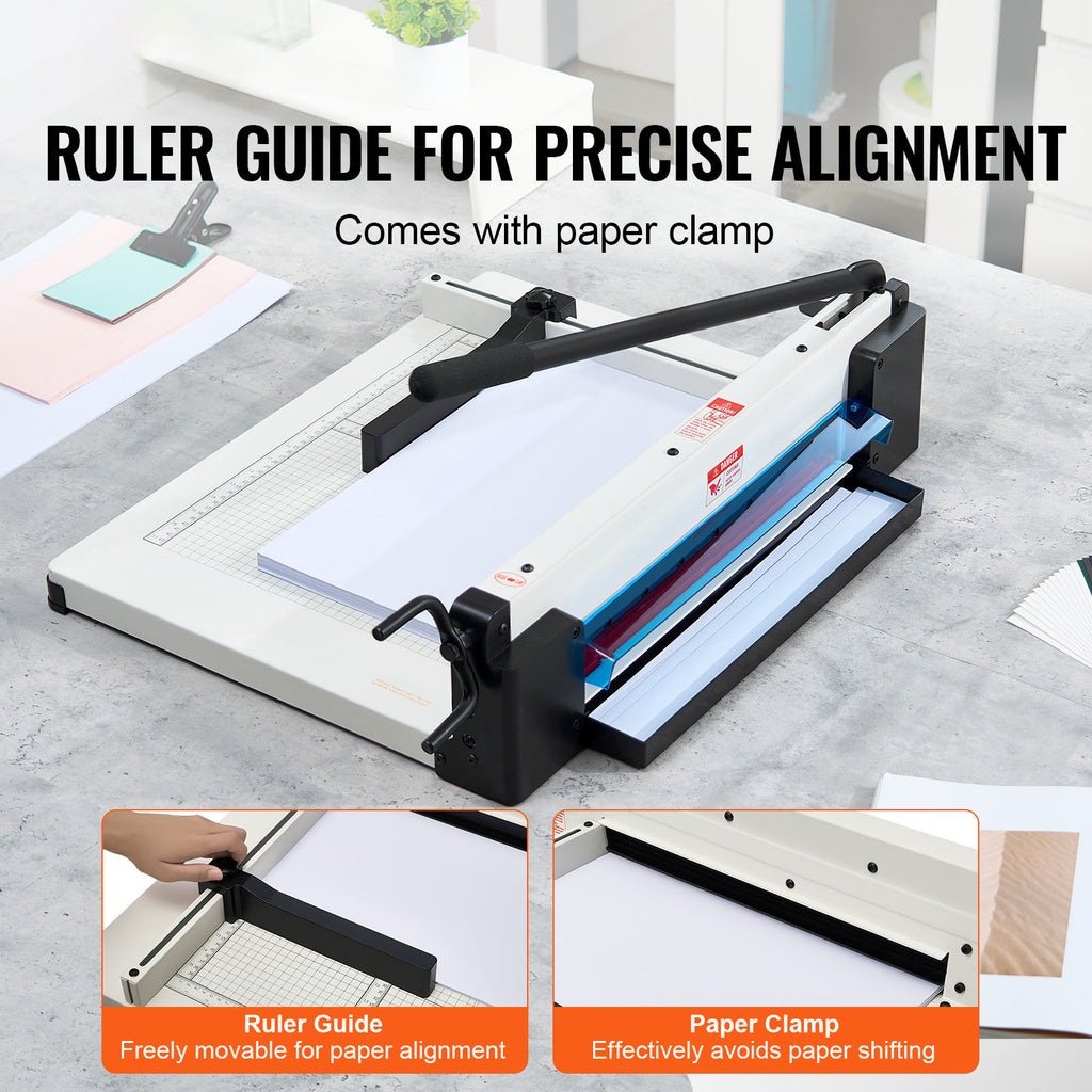 VEVOR Paper Cutter 12/17 inch A3/A4 Guillotine Paper Trimmer 400 Sheet Capacity Metal Base