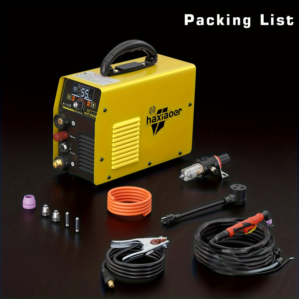 Haxiaoer 550D/FEIFANKE FCK550H/ FEIFANKE -132.09gal Plasma Cutter [Large LED Display, 110V/220V Cutter Machine Non Touch Pilot ARC Highfrequency Air Power Plasma Cutter Machine, DC Inverter Dual Voltage Plasma Cutting Machine