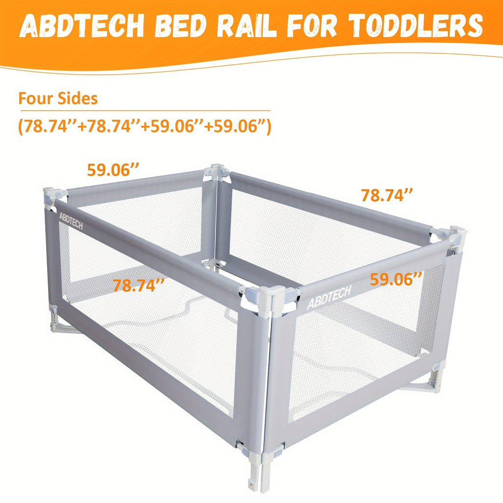 (3 Packs with Bar) Bed Rail Guard for Baby, Safety Bed Rail for Toddlers, Reinforced Large S-Shape, Height Adjustment, Dual Side Lifting, Fit for King Size Bed