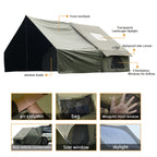 PAKICETUS Inflatable SUV Tailgate Tent with Air Pump for Quick Setup, 4-6 Person Model, Breathable Mesh for Smooth Ventilation, Windproof Oxford Fabric Inflatable Shelter, Suitable for Summer Glamping and Car Camping