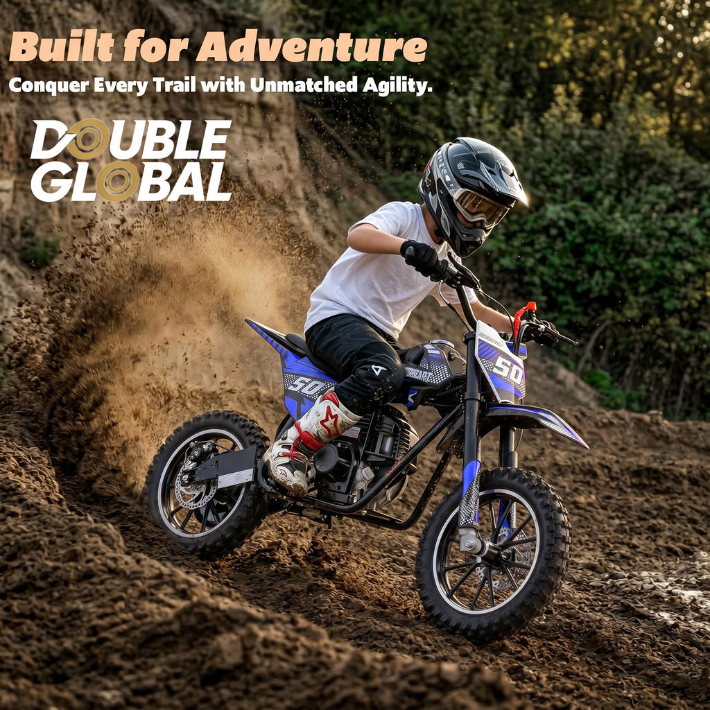 New gasoline mini off-road vehicle DB008, 49 CC four stroke off-road vehicle, rear shock absorber, metal frame, disc brake, maximum load of 165Lbs, maximum 25Mph, no need for mixed oil, random water cup included