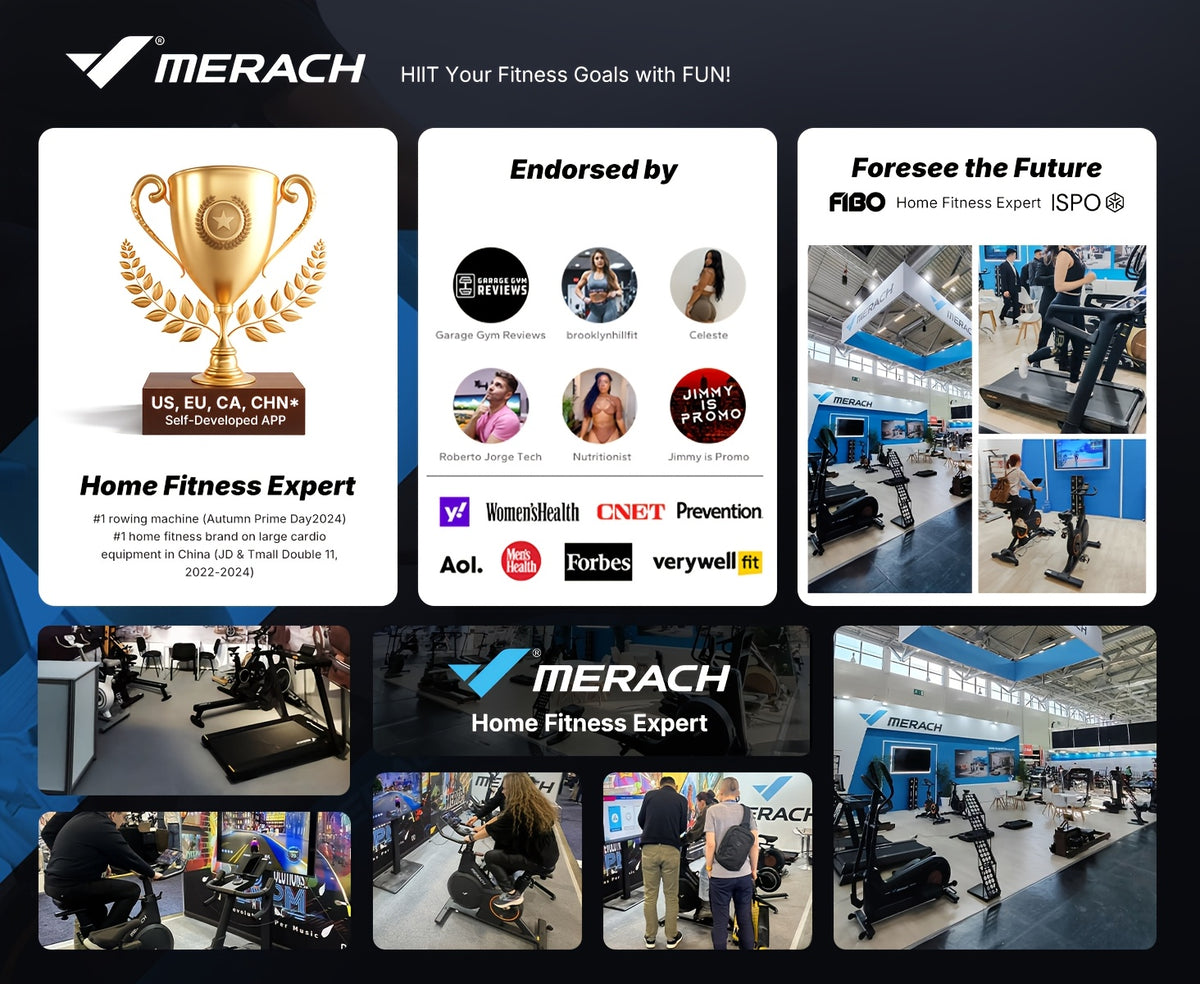 MERACH Home Rowing Machine with Magnetic Quiet Resistance, 16 Adjustable Levels, 350lbs Weight Capacity, Bluetooth App Sync, And Smooth Dual Rails