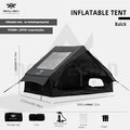 4-6 Person Inflatable Camping Tent - Easy-To-Set-Up Family Outdoor Tent with Sunshade, Windproof, Heat Insulation, And Mosquito Protection. High-Quality Design, Suitable for All Seasons, Includes Storage Bag, Air Conditioning Vent, And Chimney