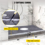 VEVOR Shower Curb Kit with 38 x 60-Inch Sloped Tray for Bathroom Floor and Wall Installation