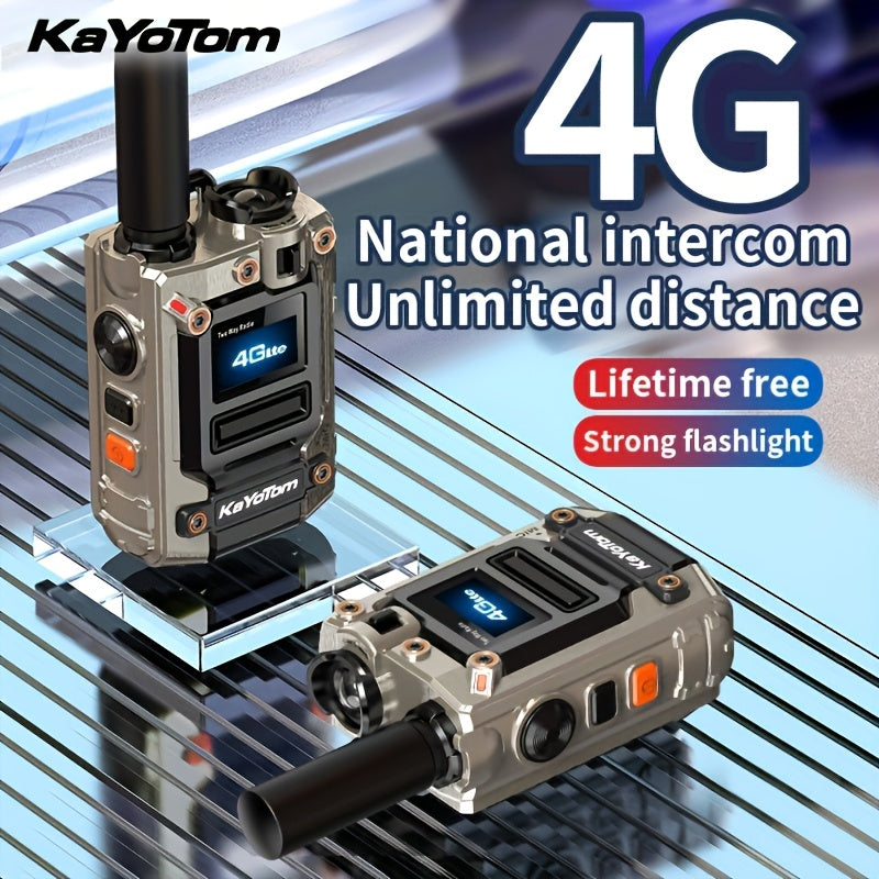 Kayotom Global Walkie-talkie with Unlimited Range 4G Two-way Radio Is Easy to Operate, Has No Monthly Fee, Long Battery Life, Is Sturdy And Durable, Dust-proof And Shock-proof, Suitable for Outdoor, Group And Remote Coordination, Has No Monthly Fee