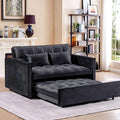 54Inch Velvet 3 in 1 Convertible Sleeper Sofa Bed, Futon Couches for Living Room with Side Pocket | Adjustable Backrest | Velvet Fabric | Pull Out Couch | Love-Seat Sofa | Sectional Sofa Bed | 2-Seat Sofa Bed