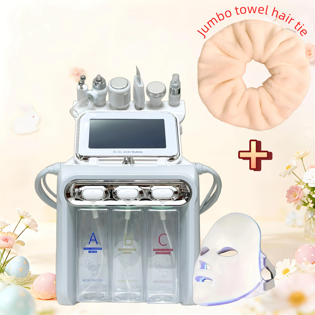 [Valentine's Day Gift] Mariy Reseni 6-In-1/7-In-1 Beauty Device, Facial Care Machine, Includes Beige Oversized Towel Hair Tie, Suitable For Salon Or Home Use, Ideal For Skincare Enthusiasts, Valentine's Day Gift, Elegant Gift, Gift For Women, Top Gift Cho