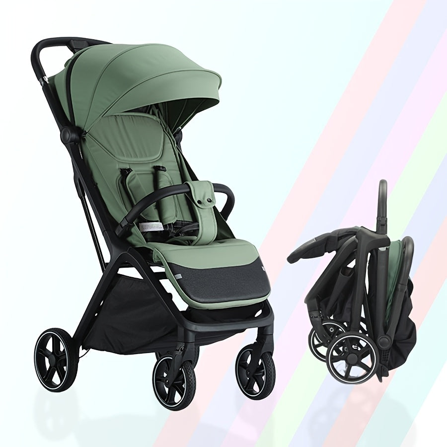Baby Stroller, Lightweight Stroller, Easy to Fold, Can Sit Or Lie, Toys, Removable Handles, Larger Storage Basket, Compact Folded Size, Reclining Seat, Shock-Absorbing Quick-Release Feature, Baby Products, Baby Essentials, Baby Items