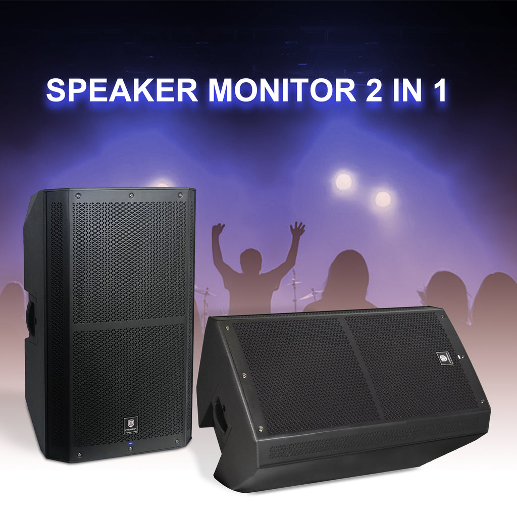 2500W P.M.P.O High-Power 15-Inch Monitor Speaker with DSP - Perfect for Professional DJs, Weddings, Churches, and High-Fidelity Sound