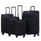 4-Piece Softside Expandable Luggage Set with Spinner Wheels, Lightweight Travel Suitcases with Telescopic Handle, Nested Storage Design