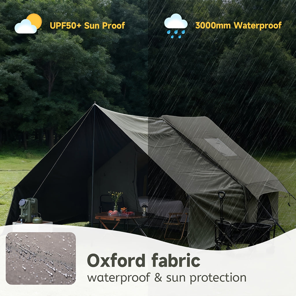 PAKICETUS Inflatable SUV Tailgate Tent with Air Pump for Quick Setup, 4-6 Person Model, Breathable Mesh for Smooth Ventilation, Windproof Oxford Fabric Inflatable Shelter, Suitable for Summer Glamping and Car Camping