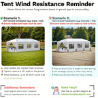 GUNJI 10 X 30ft Carport Heavy Duty Carport with Roll-up Windows, Portable Garage with Removable Sidewalls & Doors, Car Canopy with Sandbags And All-Season Tarp for Car Boat Truck Motorcycle