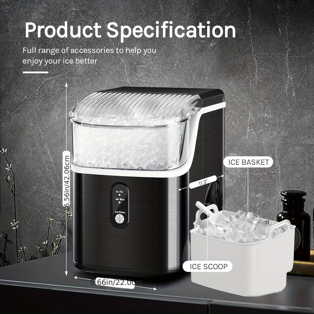 Countertop 26lbs/day 35lbs/day Ice Maker Portable Ice Machine, Automatic-Cleaning Suitable for Outdoor Camping Bar Party And Kitchen, Black