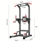 SogesPower Power Tower Pull Up Dip Stand with Adjustable Height for Home Gym Strength Training