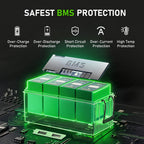 12V 200Ah LiFePO4 Battery, MADOT Built-in 200A BMS, 15000 Deep Cycles, 2560Wh, 10 Years Lifetime, Low Temp Protection Lithium Iron Phosphate Battery for Home Energy, RV, Trolling Motor, Marine, Off-Grid, Solar