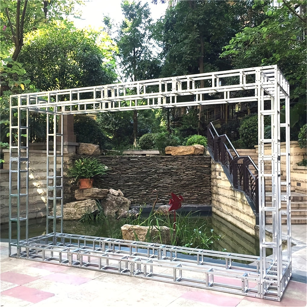 Square Box Truss System, 3-Piece Adjustable Stage Frame for DJ Lighting and Indoor or Outdoor Events