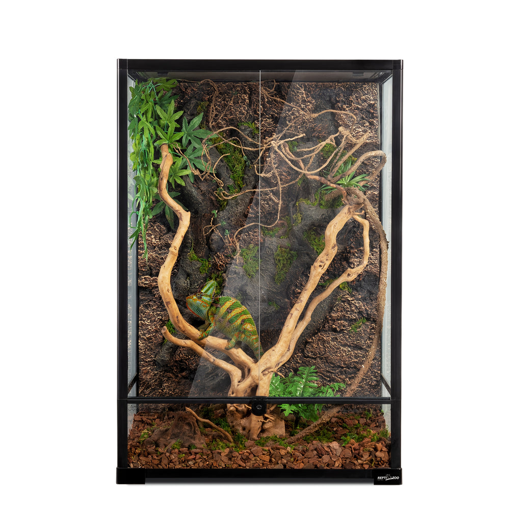 REPTILZOO 2 In 1 64 Gallon High Fresh Tempered Glass Reptile Terrarium 24 X 18 X36Inches