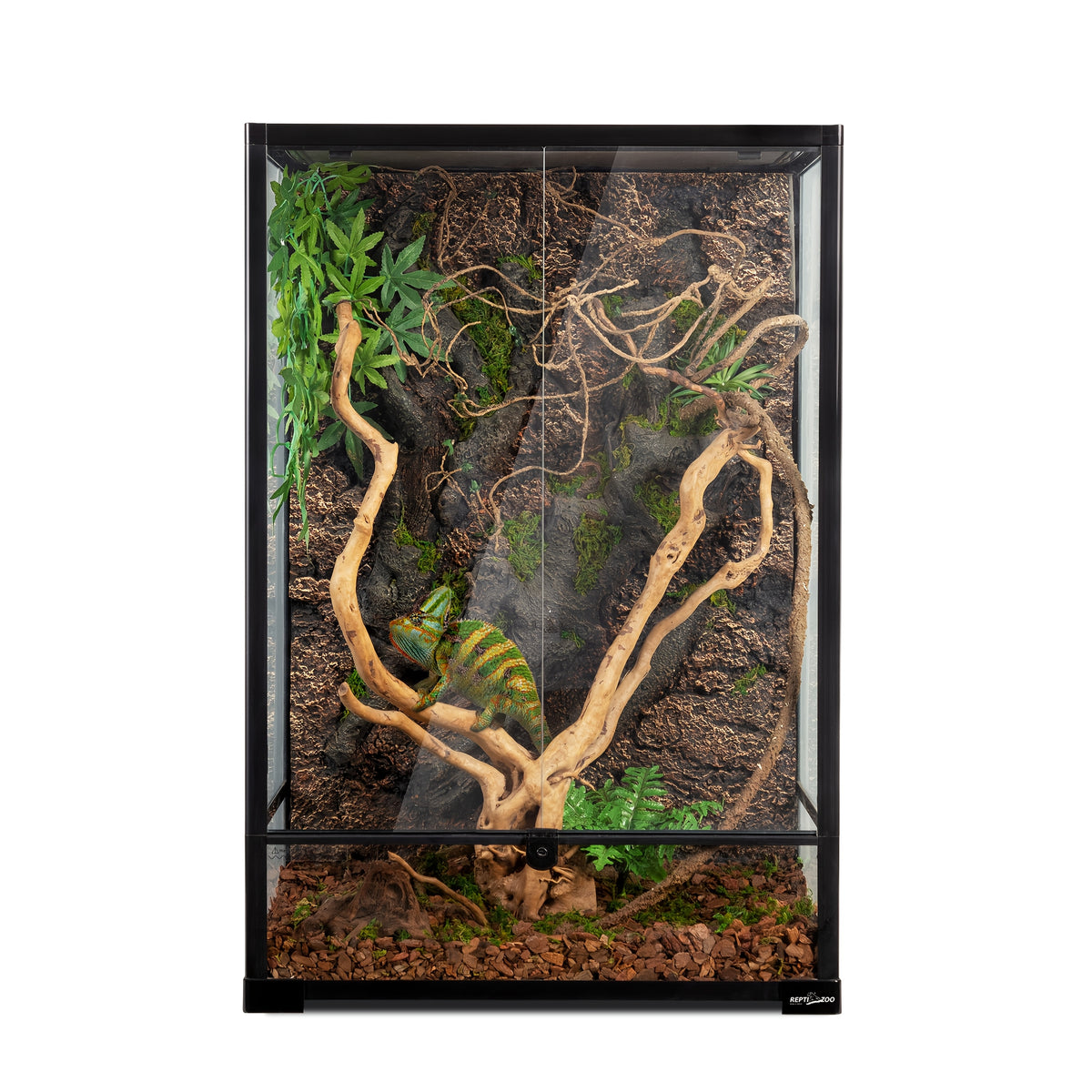 REPTILZOO 2 In 1 64 Gallon High Fresh Tempered Glass Reptile Terrarium 24 X 18 X36Inches
