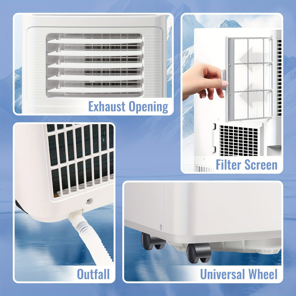 Portable Air Conditioner 8000 BTU(4400 BTU SACC), AC Unit with Dehumidifier Fan 3-in-1. Ft. Portable AC with Remote Control, 24H Timer, Digital Display,40dB Low Noise for Bedroom, Living Room, Dorms, Office