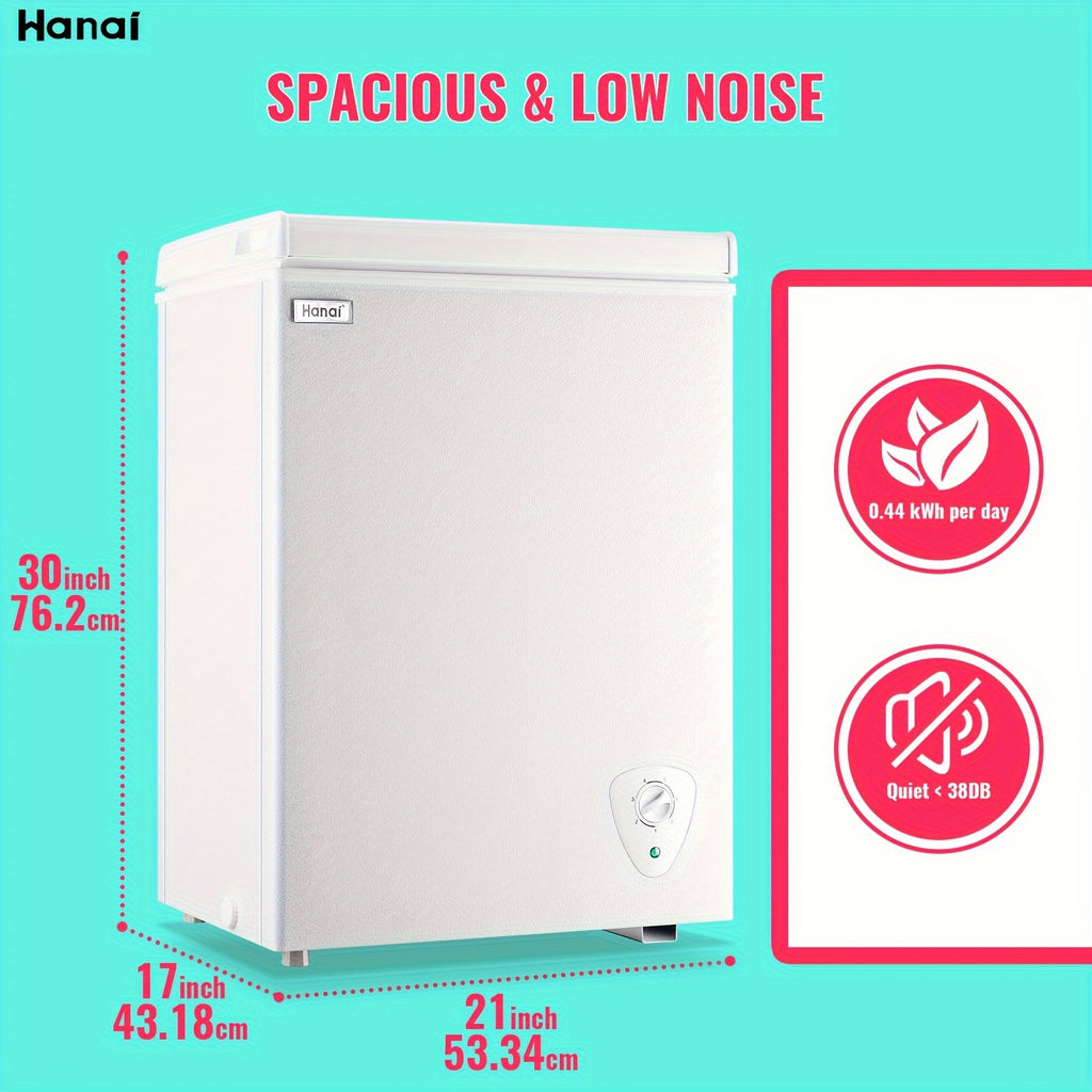 WANAI Chest Freezer Mini Small Deep Freezer Apartment Dorm Freezers with 7 Temp Control Fast Cooling Portable for Home Office Business Dorm