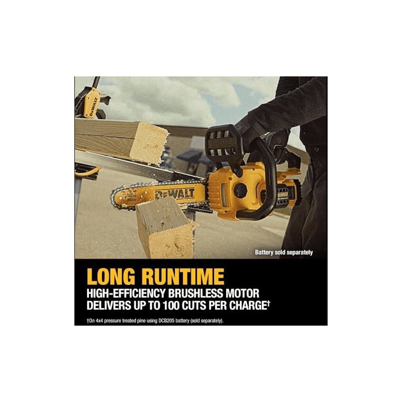 DEWALT 20V MAX 12 in. Cordless Chainsaw, Bare Tool Only (DCCS621B)