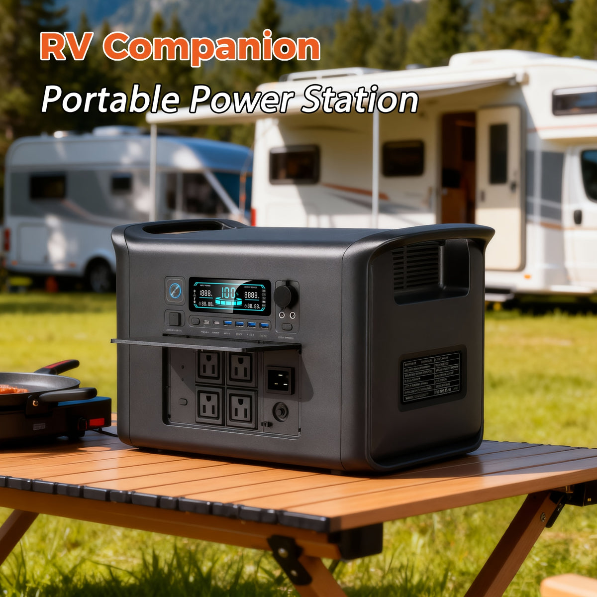 4800W Peak Portable Power Station, 2400W Continuous Pure Sine Wave Solar Generator with 2048Wh Lifepo4 Battery, AP1000 1800W/1600W, AP400 500W, AC+DC Fast Charging Solar Panel Power Station for Home Backup, RV, Off-Grid Living