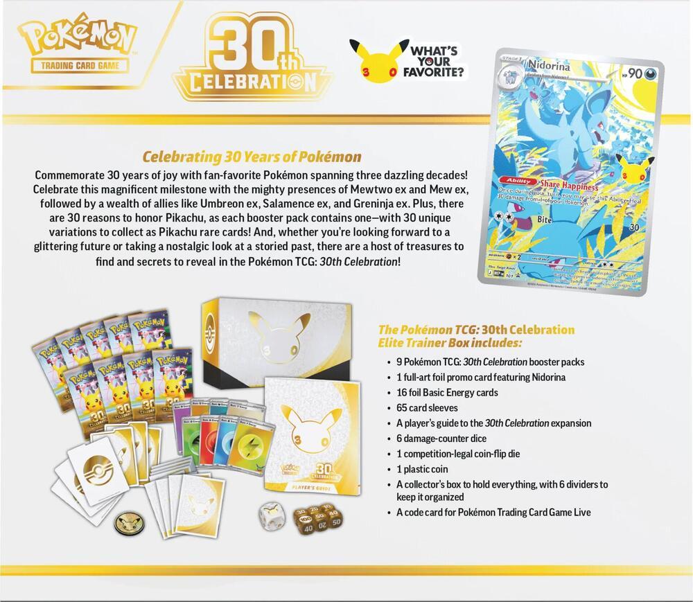 Pokémon - Trading Card Game: 30th Celebration Elite Trainer Box
