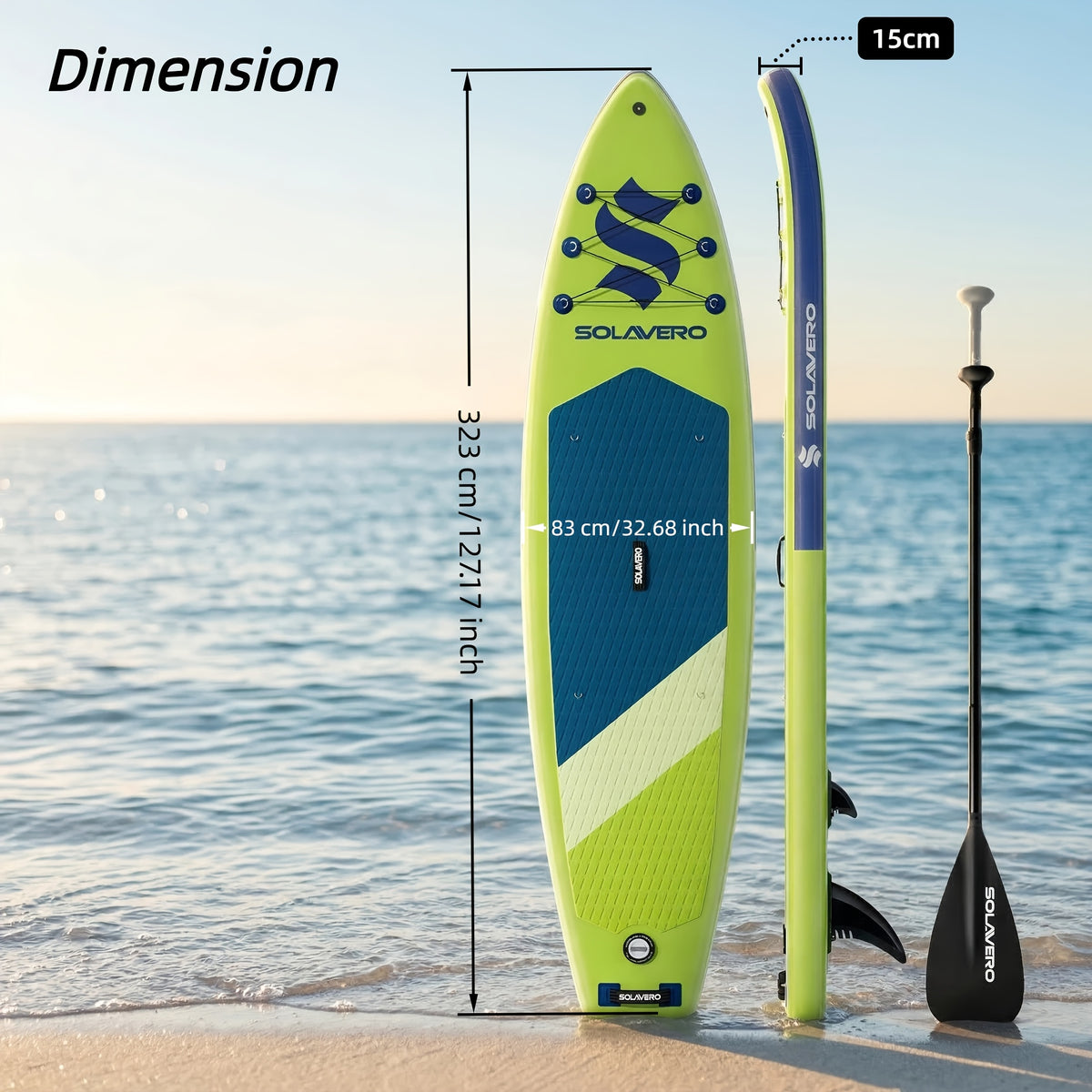 Inflatable Paddle Board, 10'6"/11'/11'6", Inflatable Stand Up Paddle Board with Additions, Non-Slip Inflatable Kayak with Phone Bag, Foot Safety Lanyard for Fishing Surfing Yoga
