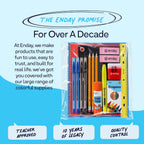 24 Pack School Supply Kits for Kids, 22-Piece Back to School Supplies with Notebook, 2 Folders, Pencil Pouch, 4 Pens, 3 Pencils, 5 Crayons, Glue Stick, Highlighter, Ruler, 2 Erasers & Sharpener & More!