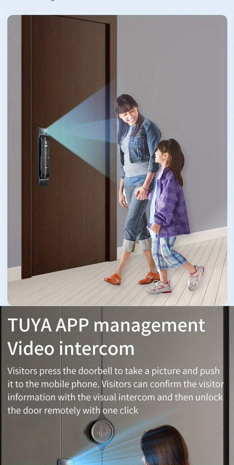 Puxin DF65 Smart Lock with 3D Face Recognition And Automatic Fingerprint Access for Home Use