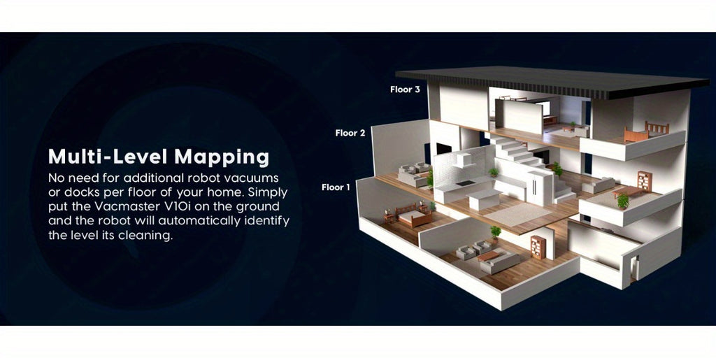 Vacmaster 3-in-1 Robotic Vacuum Cleaner and Mop Combo Pet Companion with Self-Empty Station for 45 Days, LiDAR Navigation, 3000Pa Strong Suction, Multi-Floor Mapping for Homes with Pets, Carpet & Hard Floors